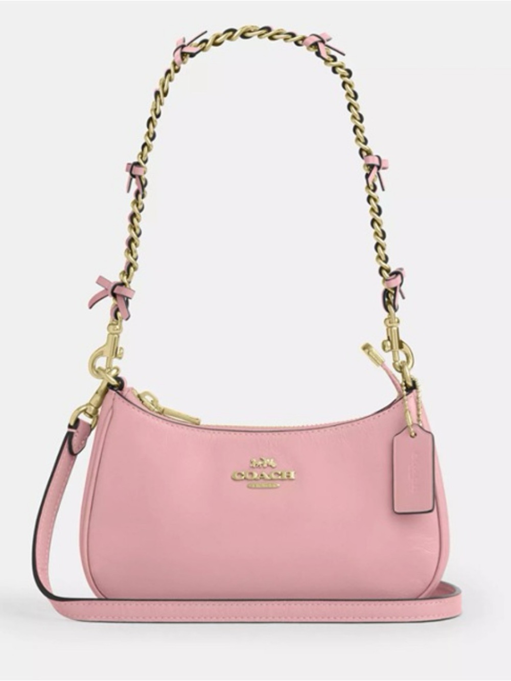 🌸🌸 COACH Teri Mini Crossbody Bag With Bows（cdw68）soft pink